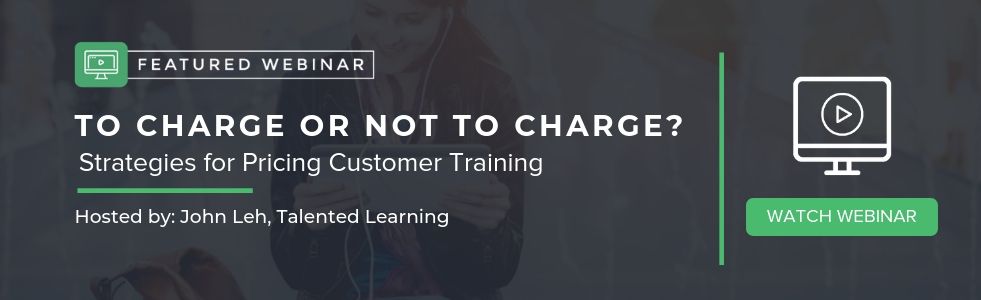 Pricing customer training - charge or not? 